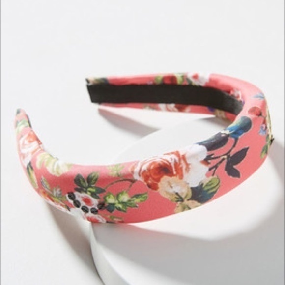 Anthropologie Vineet Bahl Pink Floral Headband - Picture 1 of 1